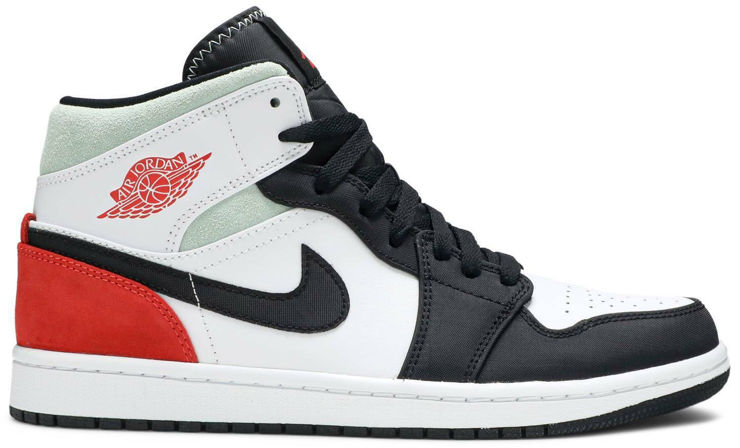 air jordan 1 mid se red black toe