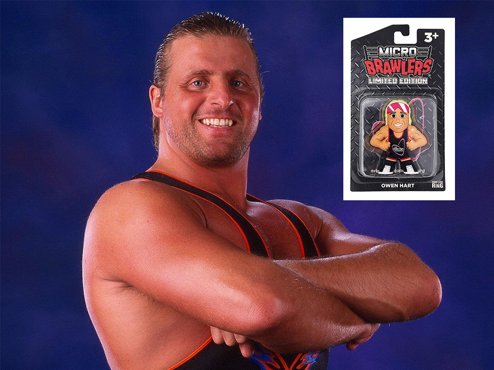 Owen Hart Micro Brawler Figure Limited Edition 1/250 LE250 WWE WWF New 