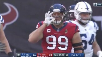 J.J. Watt Sipped The Tea In His Sack Celebration After Bringing Tea To Walk Into The Stadium When He Arrived At The Stadium