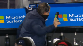 Angry Bill Belichick Throwing Sideline Phone In Frustration During Bills-Patriots Game Turns Into An Instant Meme