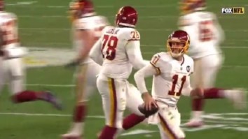 Washington QB Alex Smith Is Getting Called A Cheater By Steelers Fans For Running Off The Field With The Ball Before Field Goal Attempt