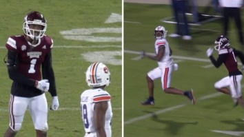 Miss. State DB Talks Massive Amount Of Trash Before Play, Gets Immediately Torched For Long Touchdown By Auburn WR