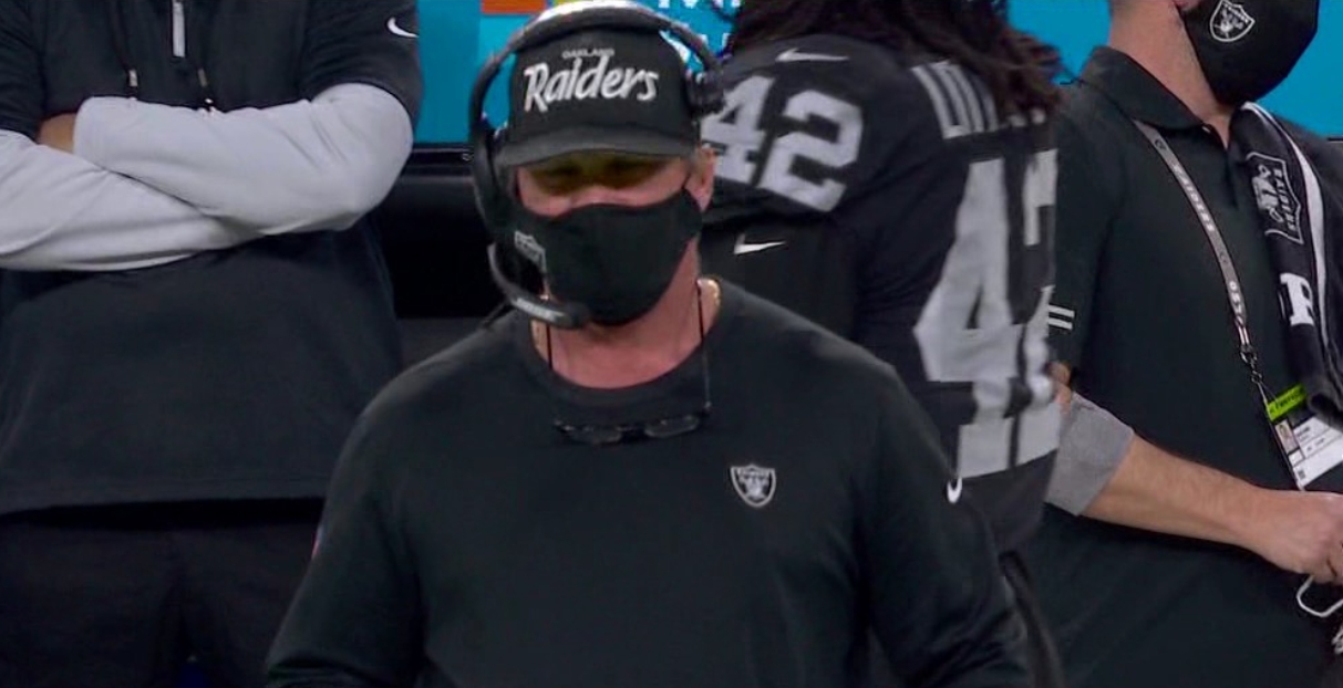 Cap-gate? Raiders' Jon Gruden says hat mix-up was due to someone's