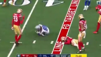 49ers Jimmie Ward Knocks Himself Out Cold While Trying To Deliver Big Hit On Cowboys’ CeeDe Lamb