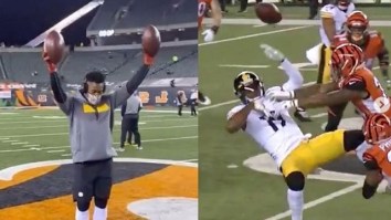 The Internet Mocks Steelers’ JuJu Smith-Schuster For Dancing On Bengals’ Logo Only To Catch 3 Passes For 15 Yards In Loss
