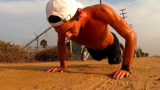 Runner Attempts David Goggins’ ‘Run-Pushup-Run’ Challenge And Tries To Make It Even Tougher (For Some Reason)