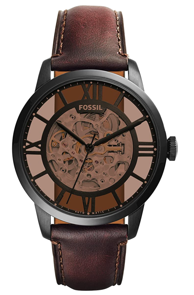 Fossil Townsman Automatic Leather Three Hand Watch