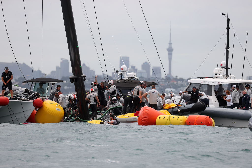 American Yacht Goes Airborne, Suffers Horrible Capsize During America's