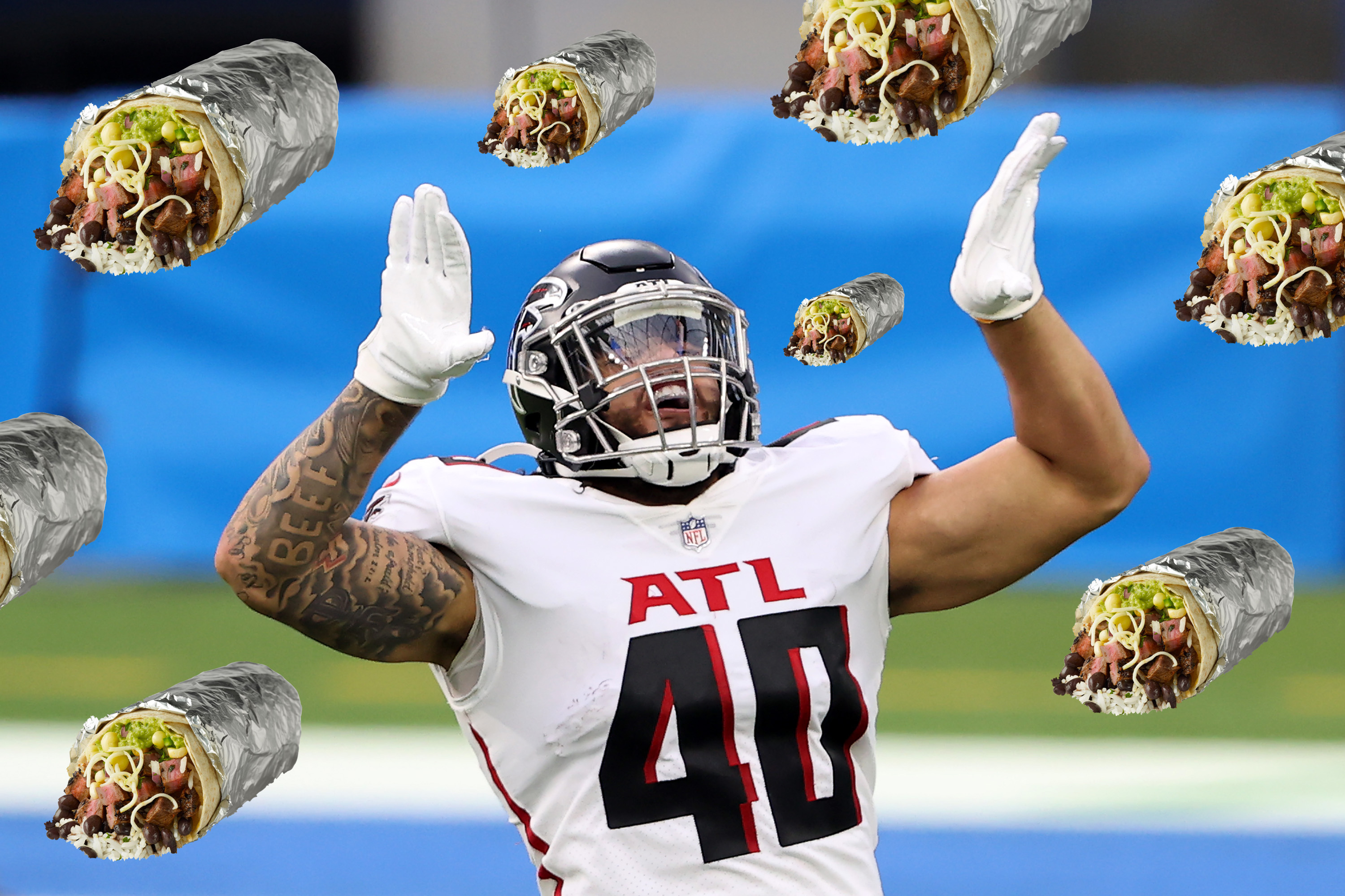 Chipotle Gifts Falcons FB Keith Smith Its Highest Honor After Finding