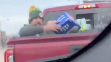 Is Aaron Rodgers Riding Around Green Bay In The Bed Of A Truck With A Case Of Beer?