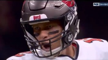An Annoyed Tom Brady Curses Out Offensive Lineman During Saints-Bucs Playoff Game