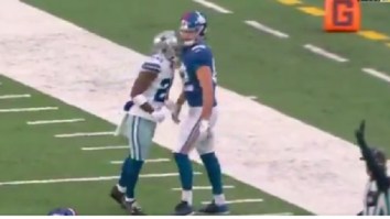 Cowboys’ Jourdan Lewis Randomly Headbutts Giants TE Kaden Smith In Front Of Ref, Somehow Doesn’t Get Ejected