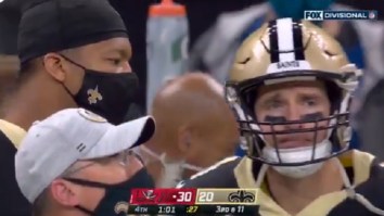 FOX Cameras Catch A Tearful Drew Brees Telling Jameis Winston ‘This Is Your Team Now’