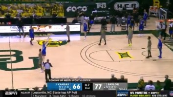 Gamblers Who Bet On Baylor -8.5 Were Absolutely Sick After Miraculous Shot From Kansas Goes In At The Buzzer For Insane Bad Beat