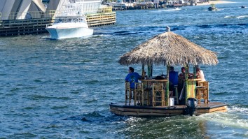 Florida Man Arrested For Stealing An Awesome Tiki Hut Bar Boat And Taking It For A Joy Ride
