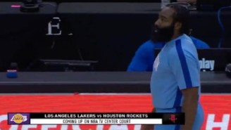 NBA Fans React To James Harden Appearing To Have Gained A Ton Of Weight Before Lakers-Rockets Game