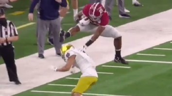 Alabama’s Najee Harris Hurdling Over Notre Dame Defender Becomes The First Sports Meme Of The New Year