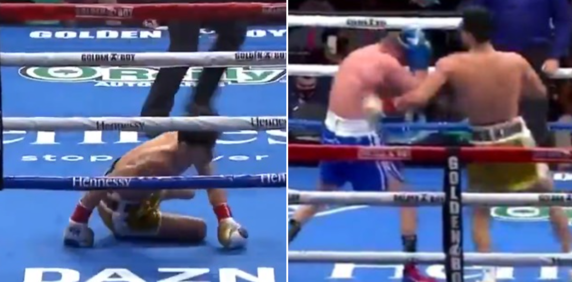 Ryan Garcia Gets Up From Getting Knocked Down, Responds By KO'ing Luke