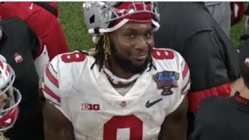 Ohio State’s Trey Sermon Smiles At The Camera In The Middle Of Sugar Bowl Game Vs Clemson And Becomes An Instant Meme