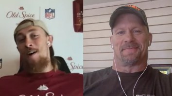 Watch George Kittle Turn Into A Wrestling Fanboy When ‘Stone Cold’ Breaks Into His Interview Time On ‘First Take’