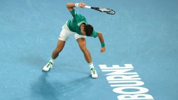 Novak Djokovic Furiously Smashed Another Racket During His Australian Open Quarter-Final Victory