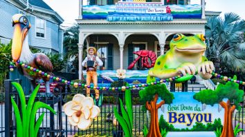 New Orleans ‘House Floats’ Celebrate Mardi Gras As Parades Are Cancelled Amidst COVID-19 Pandemic