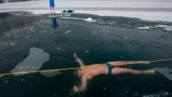 Watch This Free Diver Set A World Record Swimming 265 Feet Under A Frozen Lake