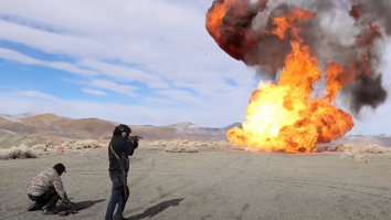 Two Guys Fire AK-47’s At 15 Highly Explosive Propane Tanks To Create A Massive Fireball