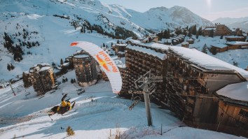 This Mesmerizing Video Of Extreme Speedriding Through A Deserted French Ski Resort Is Today’s Moment Of Zen