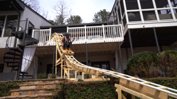 Teen Builds 100 Foot Long Roller Coaster In His Backyard Because He Was Bored During The Pandemic