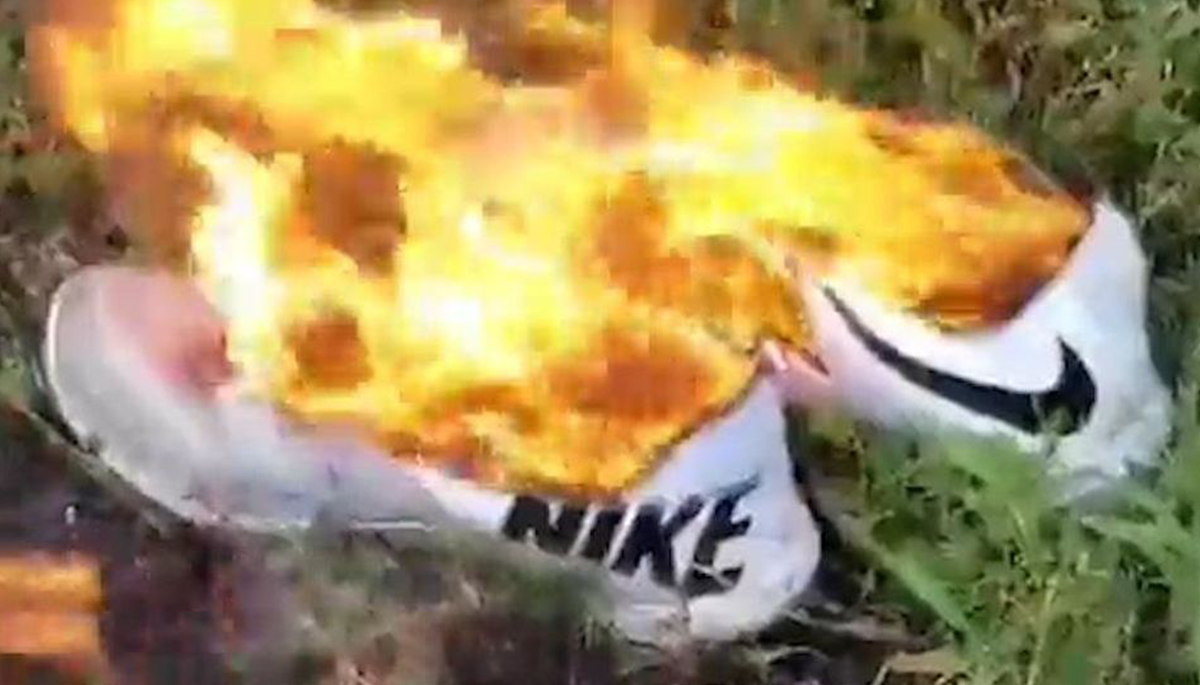 Is Burning Nike Gear Over The 'Satan Shoes' Nike Didn't Even Make The