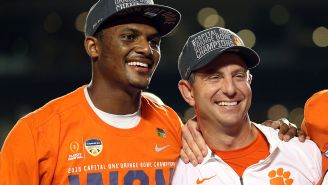 Dabo Swinney ‘Disappointed’ To Learn Of Deshaun Watson Allegations, Says He ‘Loves Him Like A Son’