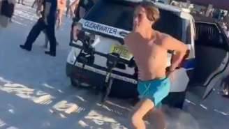 Spring Breaker In Florida Filmed Escaping A Police Car While Handcuffed Before His Master Plan Falls Apart