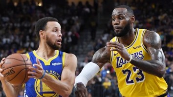 Fans Lose Their Minds After NBA Insider Claims LeBron James Is Trying To Recruit Steph Curry To The Lakers