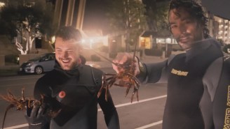 Dylan Efron Goes Late Night Lobster Diving With Actor Aaron Diaz On The Season Finale Of ‘Flow State’