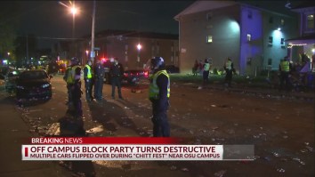 Ohio State Students Flipped Cars, Went Crazy In The Streets Of Columbus During Out-Of-Control ‘Chitt Fest’ Block Party