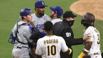 A Fan Ran Onto The Field In The Middle Of A Bench-Clearing Brawl During A Crazy Game Between The Dodgers And The Padres