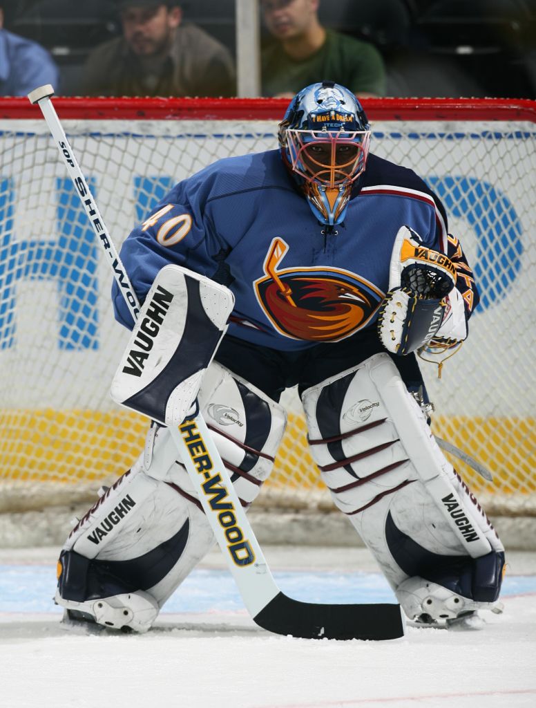 48 Year Old Fred Brathwaite Dressing For An AHL Game Wearing An Authentic Thrashers Mask Is So