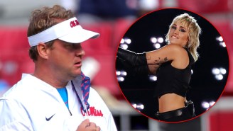 Lane Kiffin Shouts Out Miley Cyrus While Blasting Her Music During Ole Miss Practice