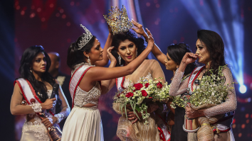 Mrs. Sri Lanka Injured When Mrs. World Snatches The Crown From Her Head After Winning