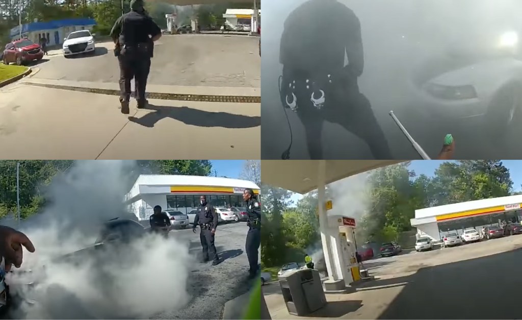 Intense Body Cam Footage Shows Hero Atl Police Saving Man Having A Seizure Inside Of A Burning 7322