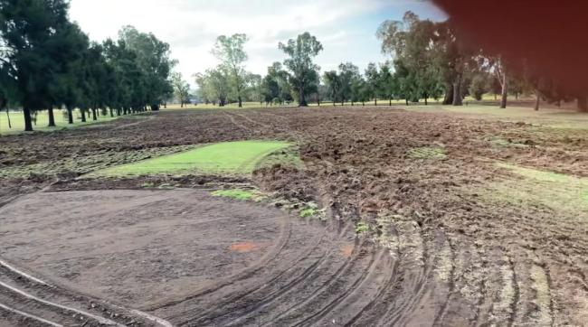 australia dunedoo golf course vandalized