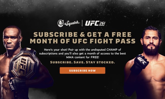 For those big MMA fans, you can get a free month of UFC Fight Pass by simply signing up for a subscription to Dr. Squatch