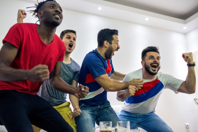 Sports Betting Fans Reacting Soccer Match