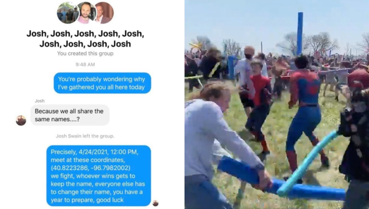 The 'Josh Fight' Meme Actually Happened IRL, Horde Of Joshes Met In A