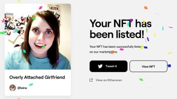Original ‘Overly Attached Girlfriend’ Meme Sells As NFT For $400,000 / 200 ETH