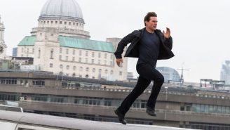 Set Video From ‘Mission: Impossible 7′ Features A Train Being Launched Off A Freakin’ Cliff
