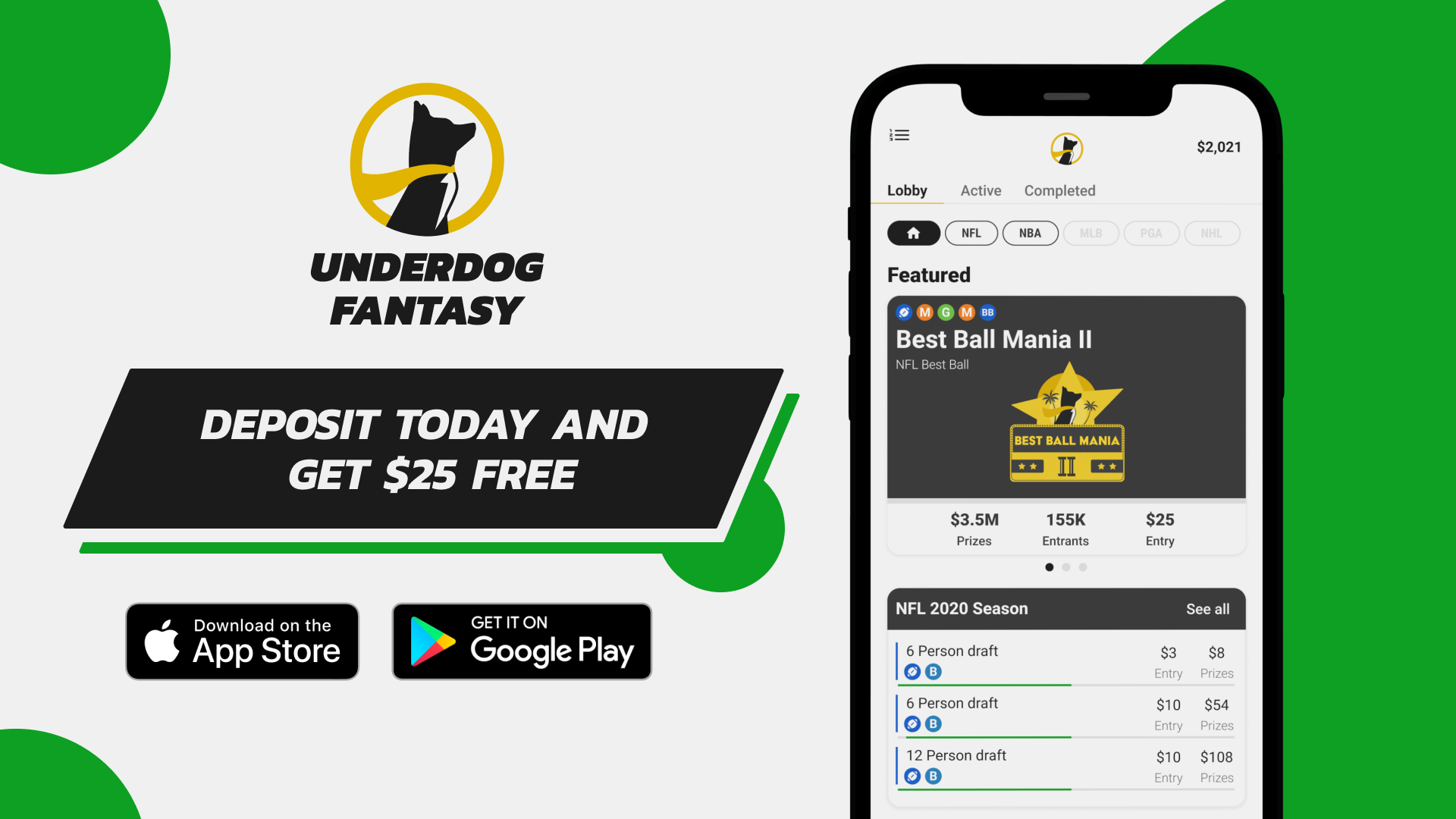 Looking For A New Daily Fantasy Sports App? Underdog Sports Has A 25