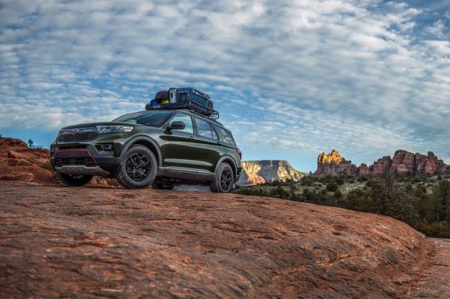 The 2021 Ford Explorer Timberline is the off-road version of the SUV.