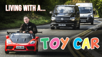 Guy Builds World’s First Street Legal Power Wheels Toy Car, Drives It All Over Town
